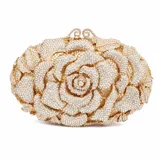 Gold Crystal Rose Clutch view 2
