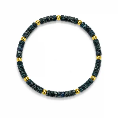 Stoned Elasticated Bead Bracelet