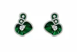 Green Shield Earring view 1