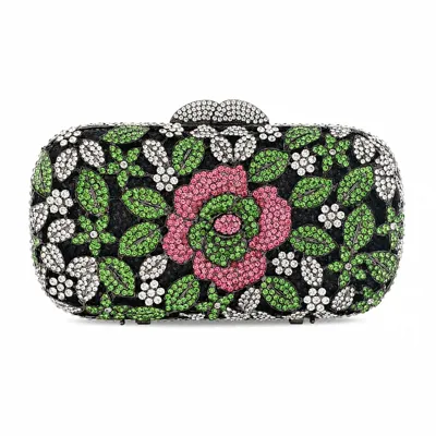 Greenpink Crystal Clutch