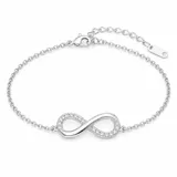 Silver Infinity Bracelet view 2