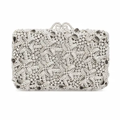 Cross Bow Crystal Clutch
