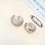 Laser Cut Stoned Earrings view 2