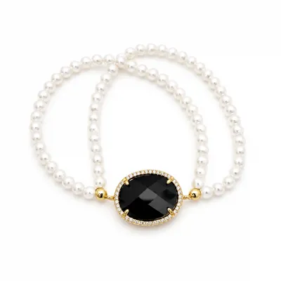 Oval Elasticated Bracelet