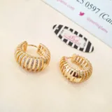 Laser Cut Stoned Earrings view 4