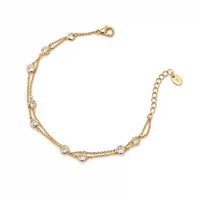 Double Line Stone Bracelet