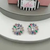 Multi-Colour Bloom Earrings view 4