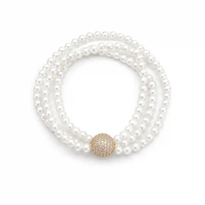 Elasticated Stone Ball Bracelet