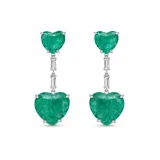 Obsidian Heart Earring view 4