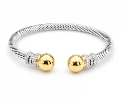 Silver Gold Bangle