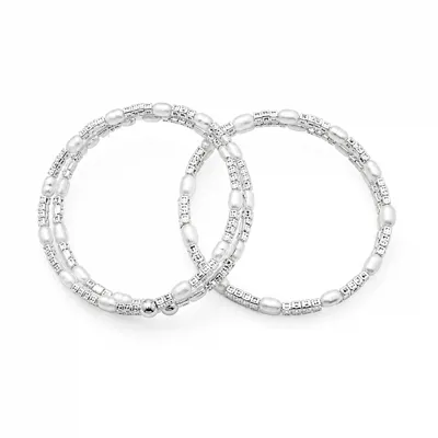 Crystal Petal Link Bangle