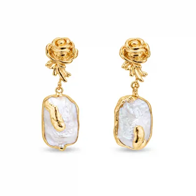 Gold Pearl Earring