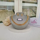 Thick Rail Gold Necklace view 4