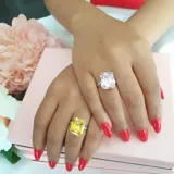 Rectangle Stone Ring view 1