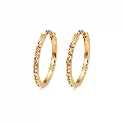Stone Hoop Earring