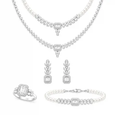 4Piece Royal Vine Emerald-Cut Set
