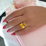 Rectangle Stone Ring view 3