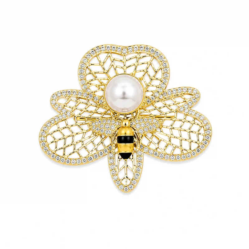 Bee Pearl Brooch