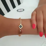 Single Petal Line Bangle view 4