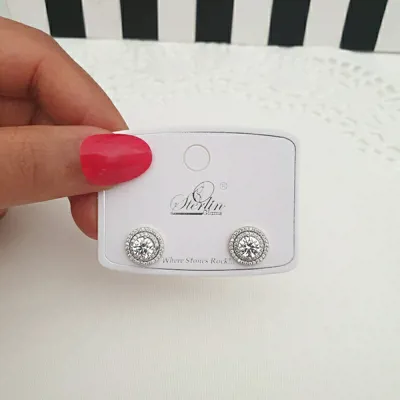 Polished Silver Stud Earrings