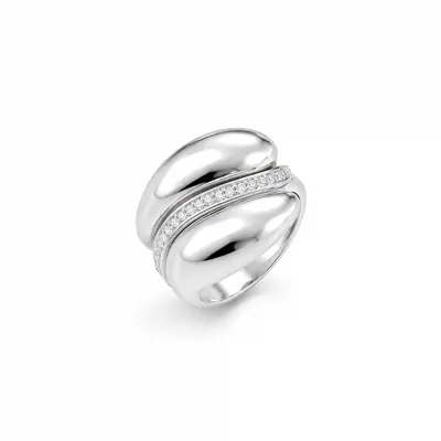 Crystal Laced Cup Rings