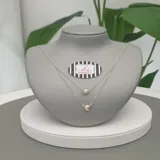 2Tone Ball Drop Necklace view 2