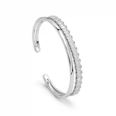 Prong Stone Cut Bangle