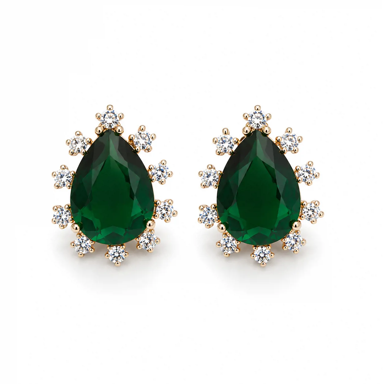 Gold Stone Earrings