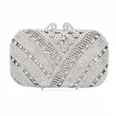Silver Crystal Clutch