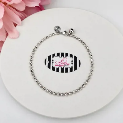 Silver Cascade Anklet