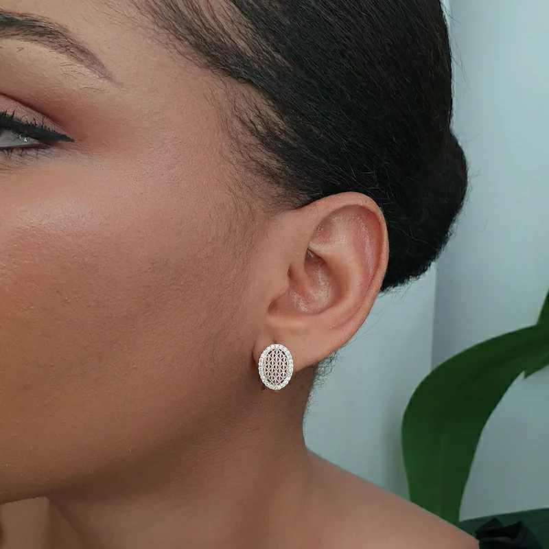 Gold Shield Earring