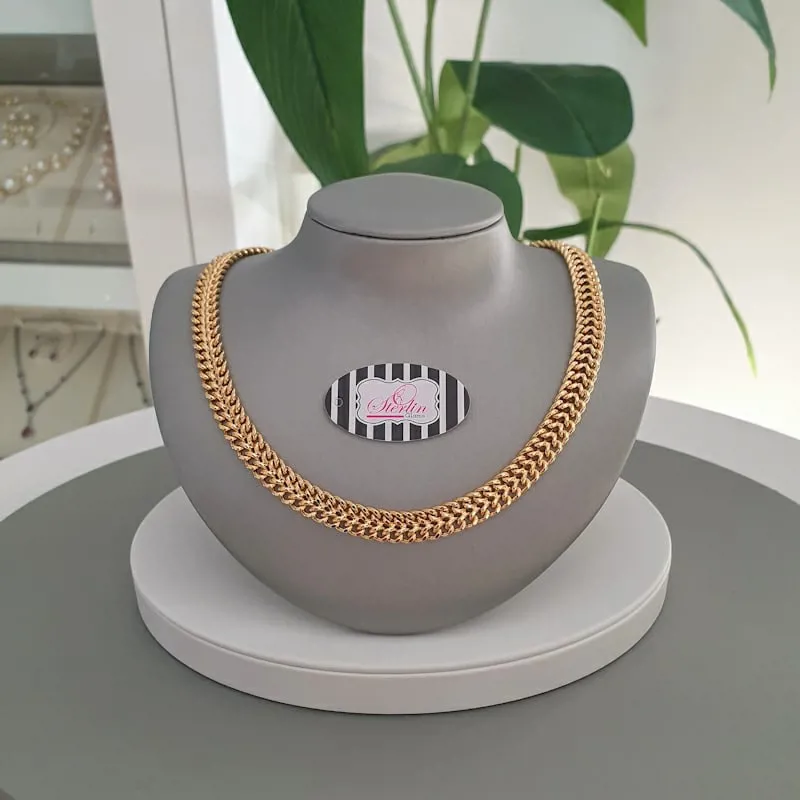 Thick Rail Gold Necklace