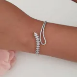 Crystal Vine Cuff Bangle view 4