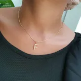 Gold Stone Full Alphabet Necklace view 7