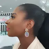 Obsidian Bow Earring view 4