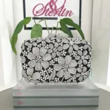 Silver Black Crystal Clutch view 1