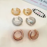 Laser Cut Stoned Earrings view 1
