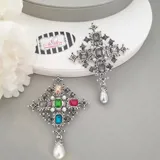 Silver Crest Brooch view 1
