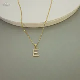 Gold Stone Full Alphabet Necklace view 2