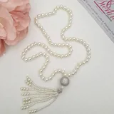 Crown Pearl Drop Necklace view 1