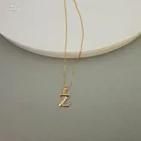 Gold Stoned Alphabet Necklace view 25
