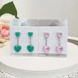 Obsidian Heart Earring view 1