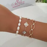Interlock Gold Bracelet view 3