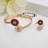 Round Bangle n Ring Set view 5
