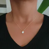 Crystal Gold Necklace view 1