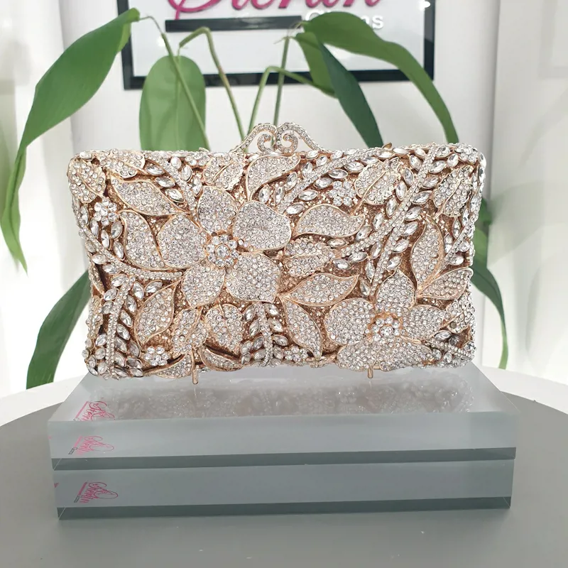 Gold Crystal Clutch