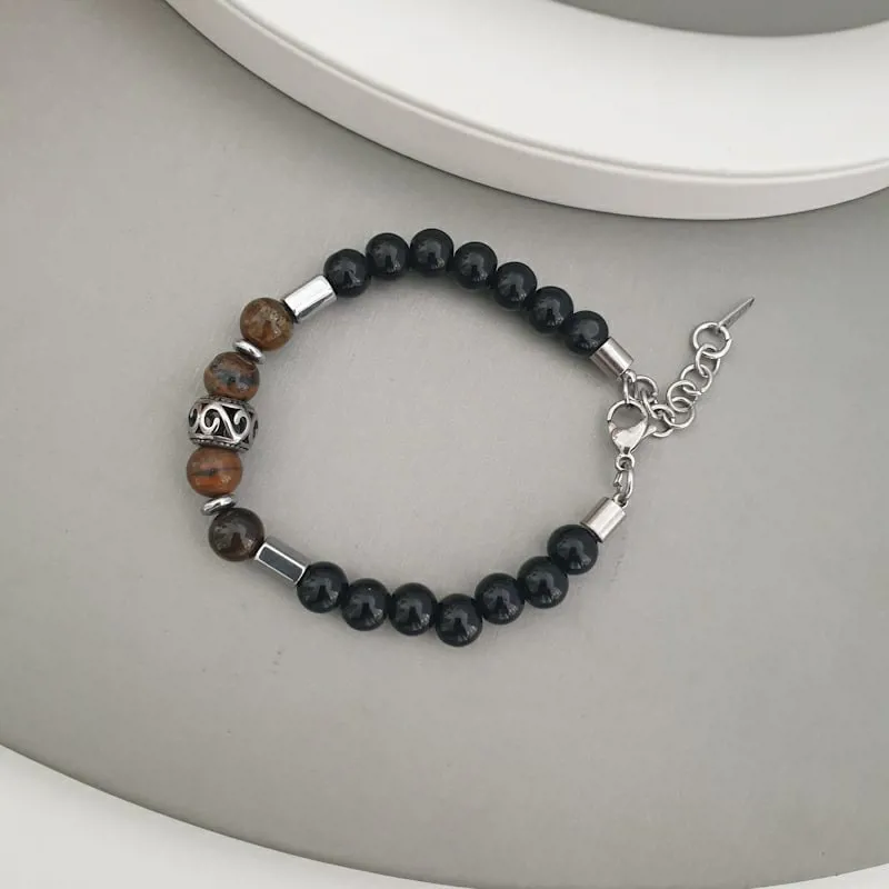 Single Black/Brown Mixed Bracelet