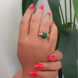 Gold Emerald Ring view 1