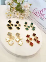 Triple Petal Earrings view 8