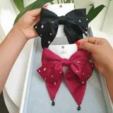 Stoned Bow Hair Clip view 1